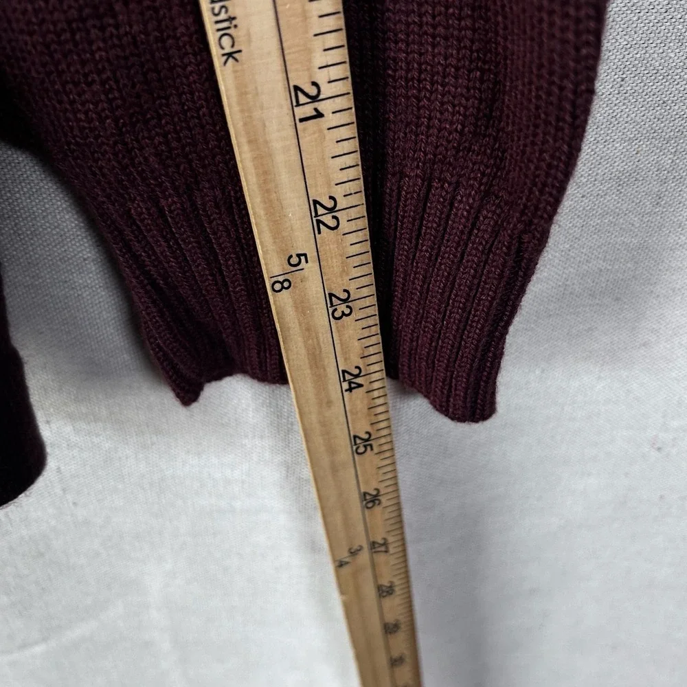 The North Face A5 Series‎ Mens XL Burgundy Wool Blend Quarter Zip Knit Sweater